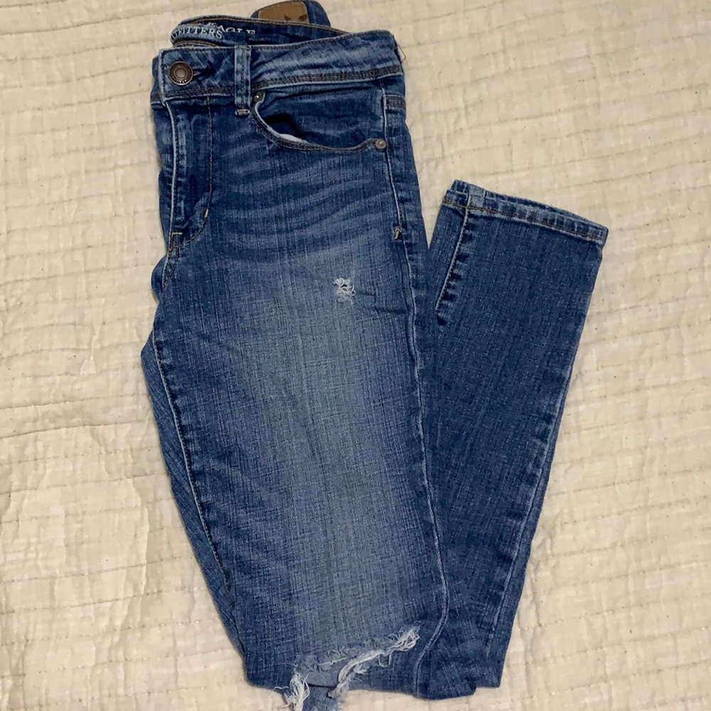 Distressed American Eagle Skinny Jeans